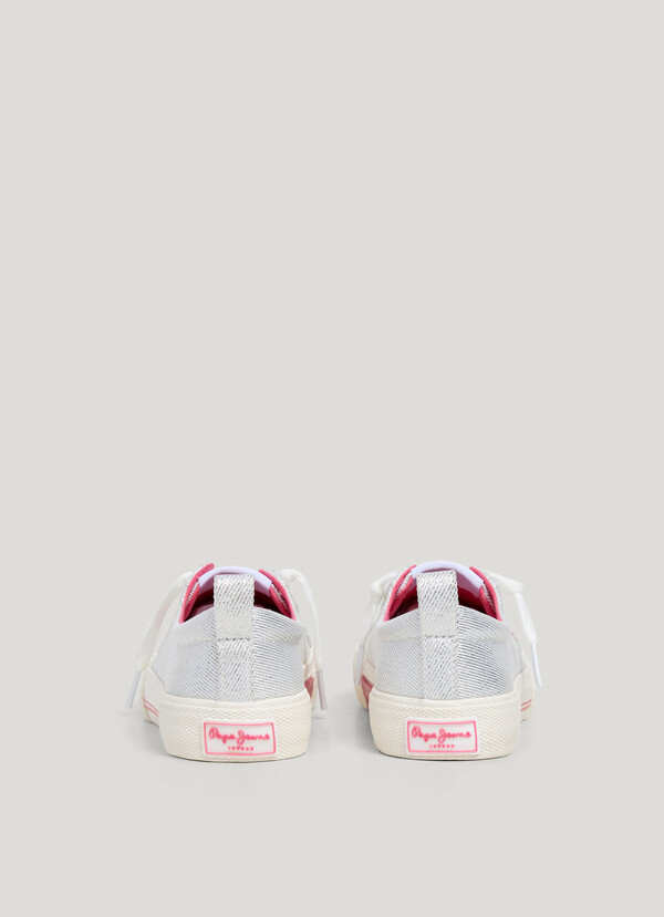 METALLIC STRIPED CLASSIC TRAINERS - KENTON