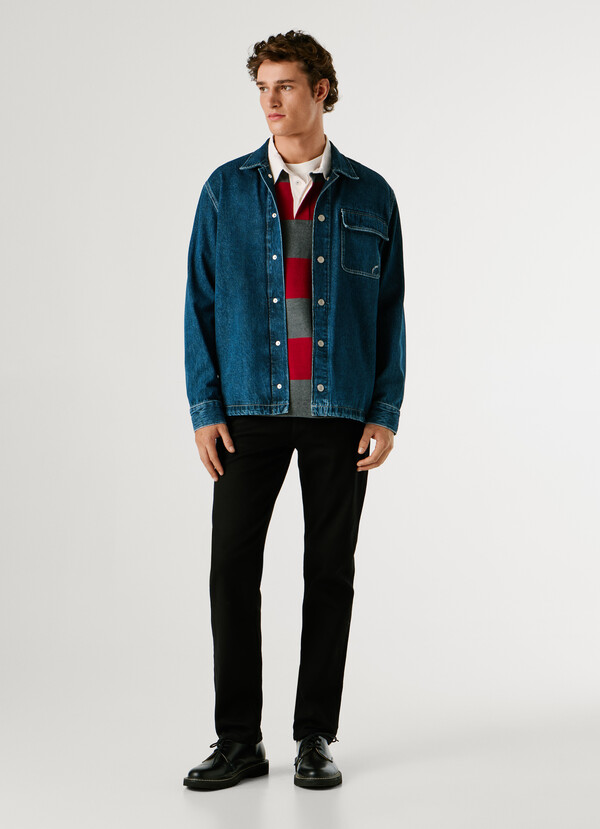 RELAXED FIT DENIM OVERSHIRT