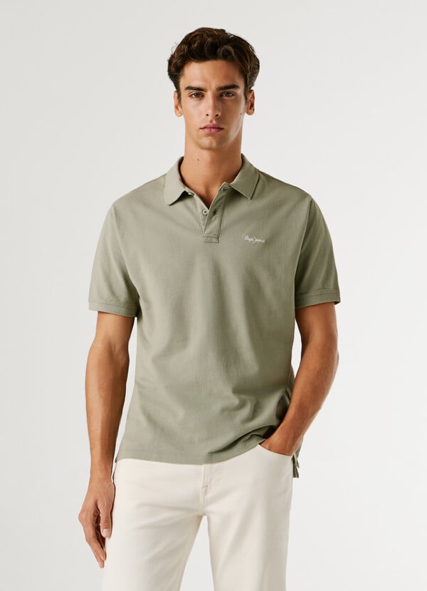 GARMENT DYED PIQUE POLO SHIRT