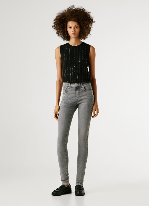 MID-RISE SKINNY FIT JEANS - REGENT