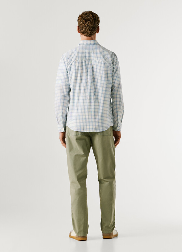 REGULAR FIT CHECKED POPLIN SHIRT
