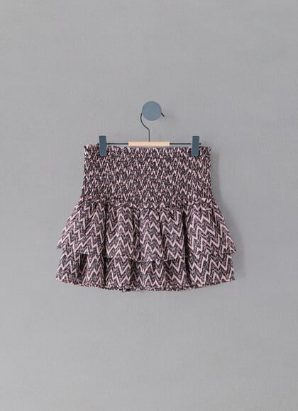 FANTASY PRINT CHIFFON MINI SKIRT