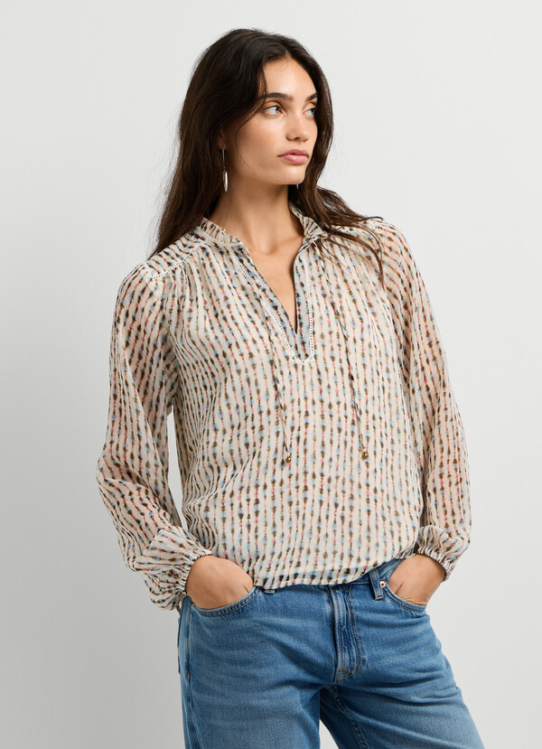 IKAT PRINT FLUID BLOUSE