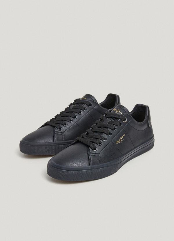 LEATHER EFFECT CLASSIC TRAINERS