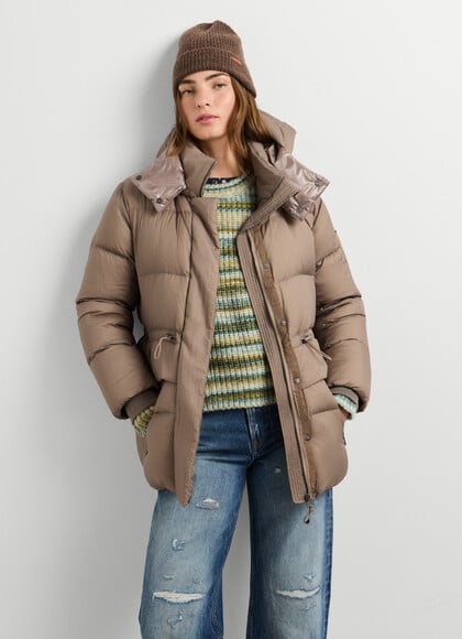 HOODED PADDED PUFFER JACKET