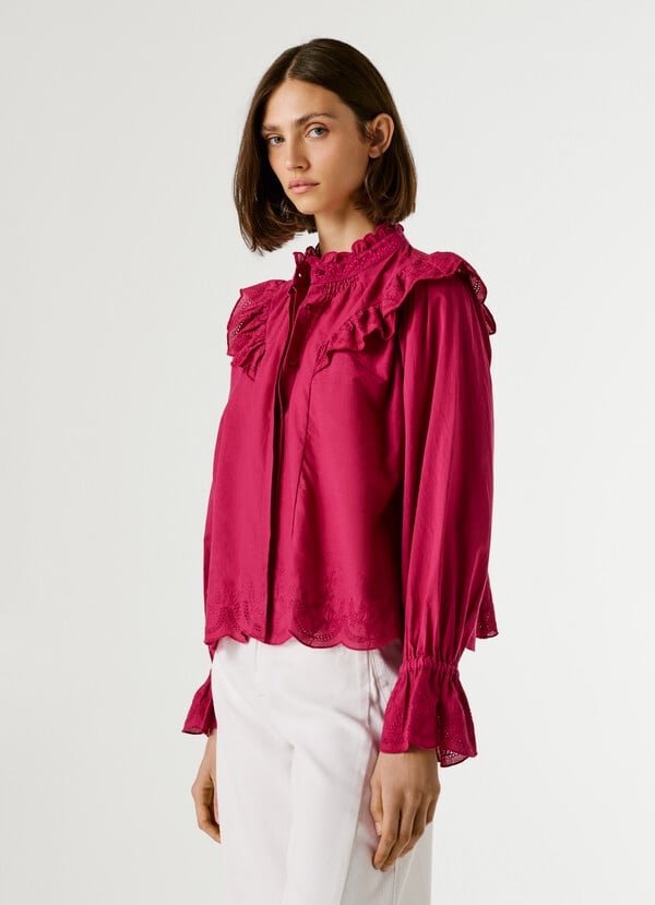 FLUID RUFFLE BLOUSE