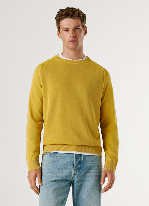 CREW NECK PIQU&Eacute; JUMPER