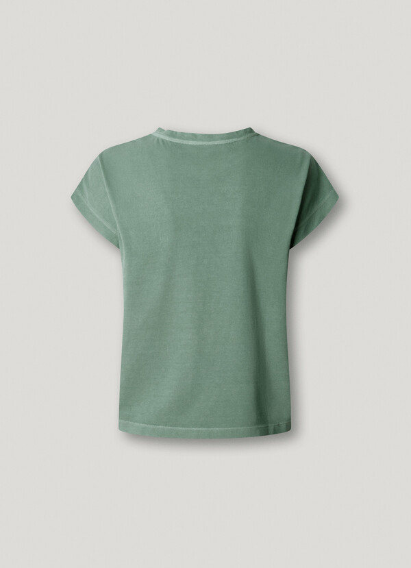 T-SHIRT WITH OPENWORK FLORAL DETAILS