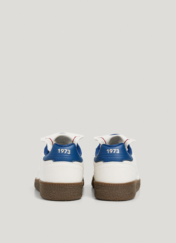 LEATHER EFFECT CUPSOLE SNEAKERS