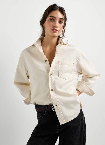 RELAXED FIT DENIM OVERSHIRT