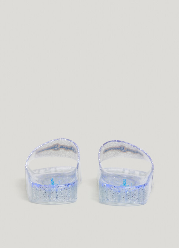 TRANSLUCENT SLIDER SANDALS