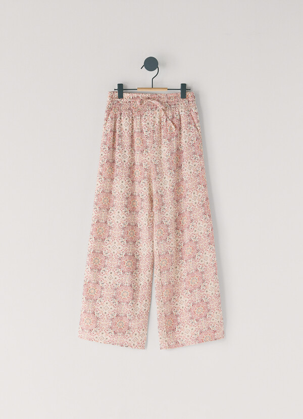 PANTALON DROIT &Agrave; IMPRIM&Eacute; FLORAL