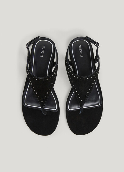 FLAT SUEDE SANDALS