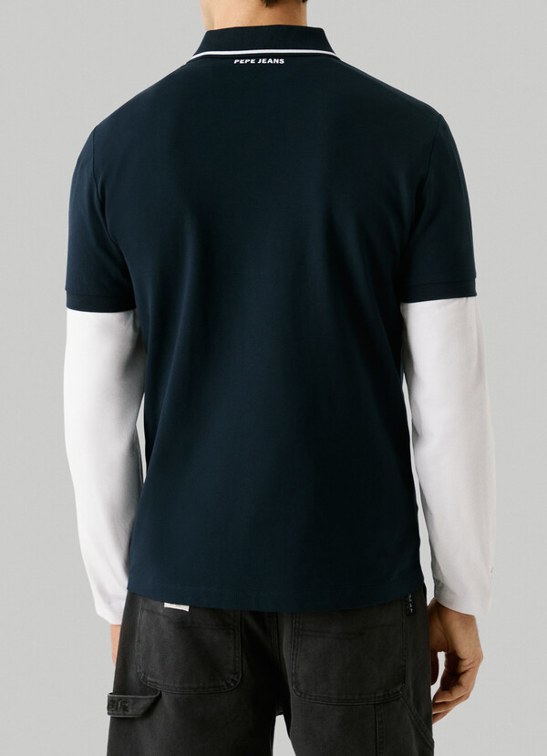 PRINTED LOGO PIQUE POLO SHIRT