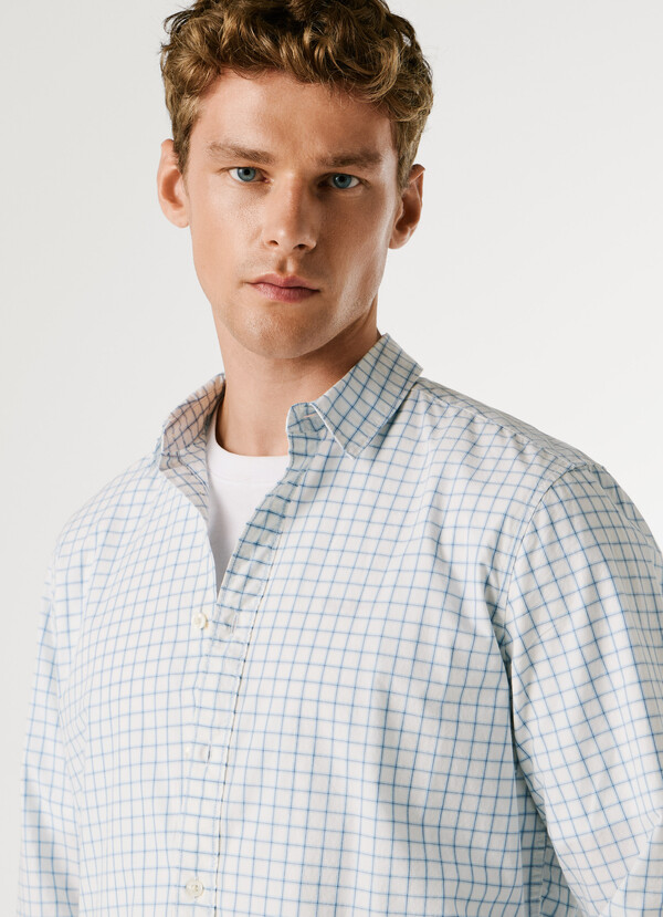 REGULAR FIT CHECKED POPLIN SHIRT