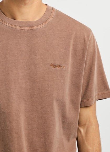 REGULAR FIT T-SHIRT WITH EMBROIDERED LOGO