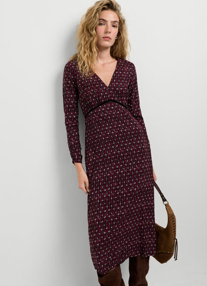 FLORAL PRINT MIDI DRESS