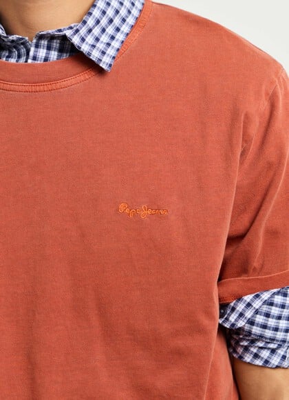 REGULAR FIT T-SHIRT WITH EMBROIDERED LOGO
