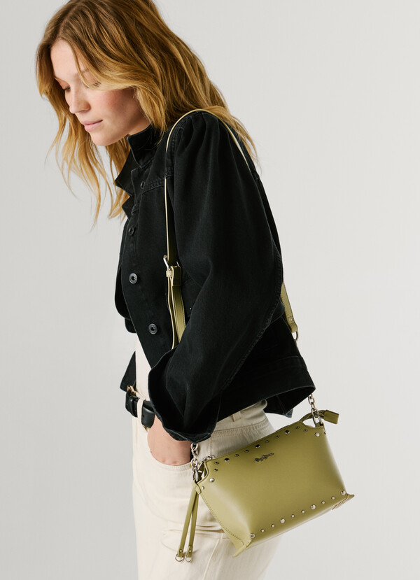 LEATHER EFFECT SHOULDER BAG