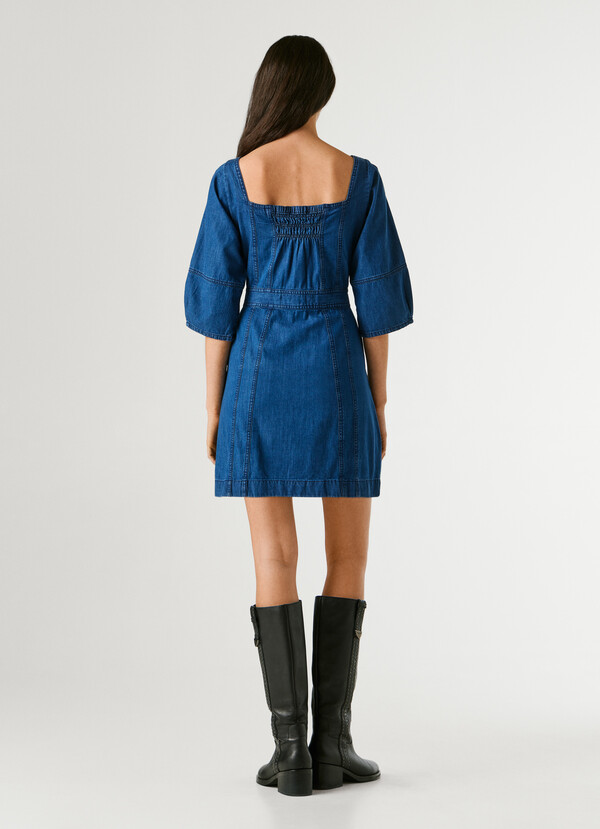 REGULAR FIT DENIM MINI DRESS