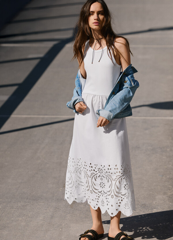 OPENWORK DETAIL MAXI DRESS