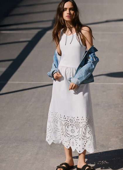 OPENWORK DETAIL MAXI DRESS