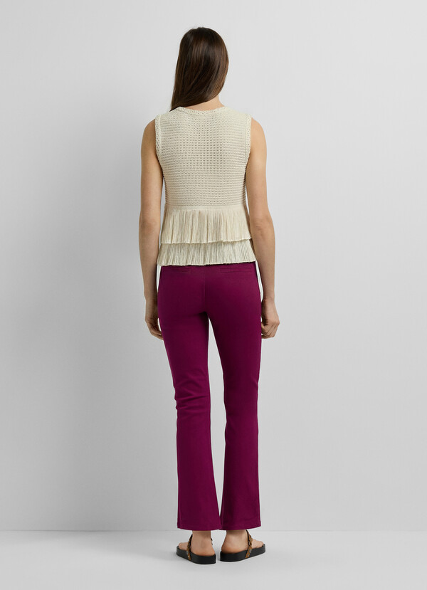 FLARE FIT STRETCH TROUSERS