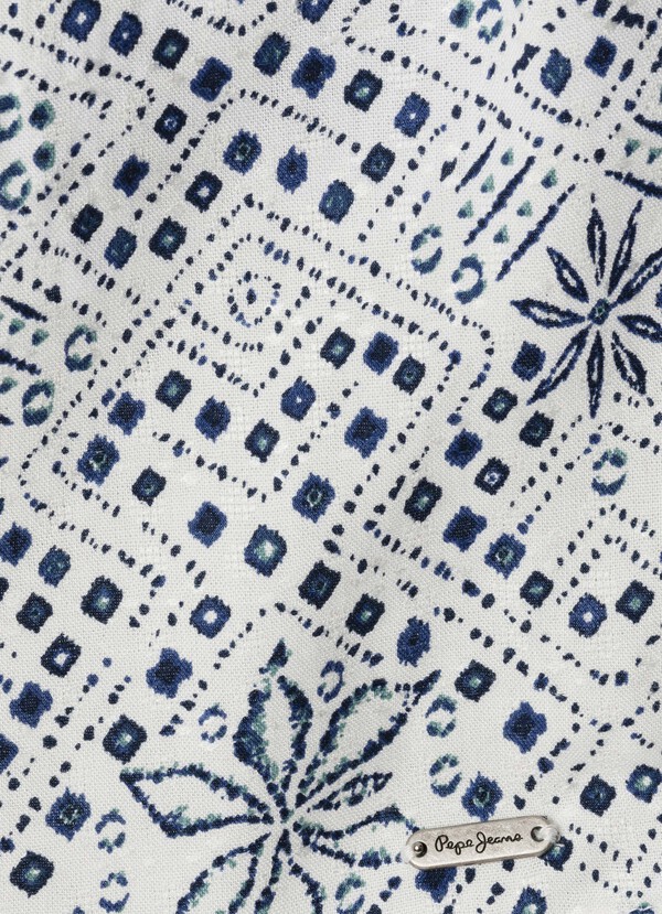 ASYMMETRIC FLORAL PRINT BLOUSE