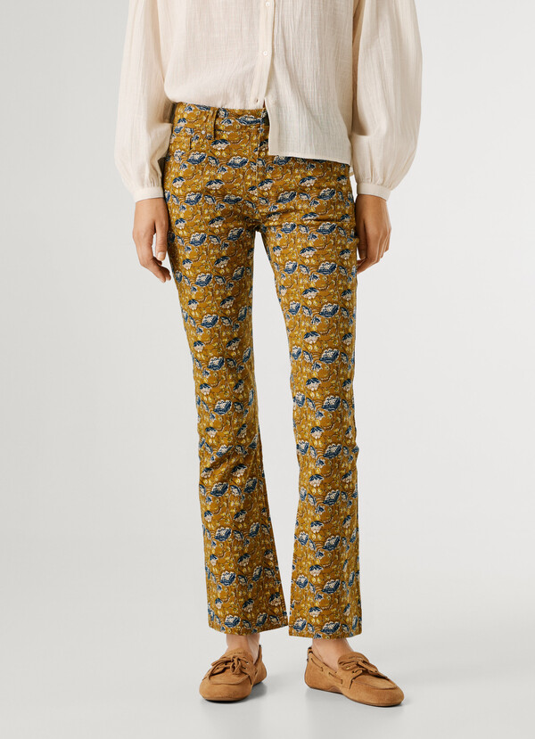 FLARE FIT 5-POCKET TROUSERS