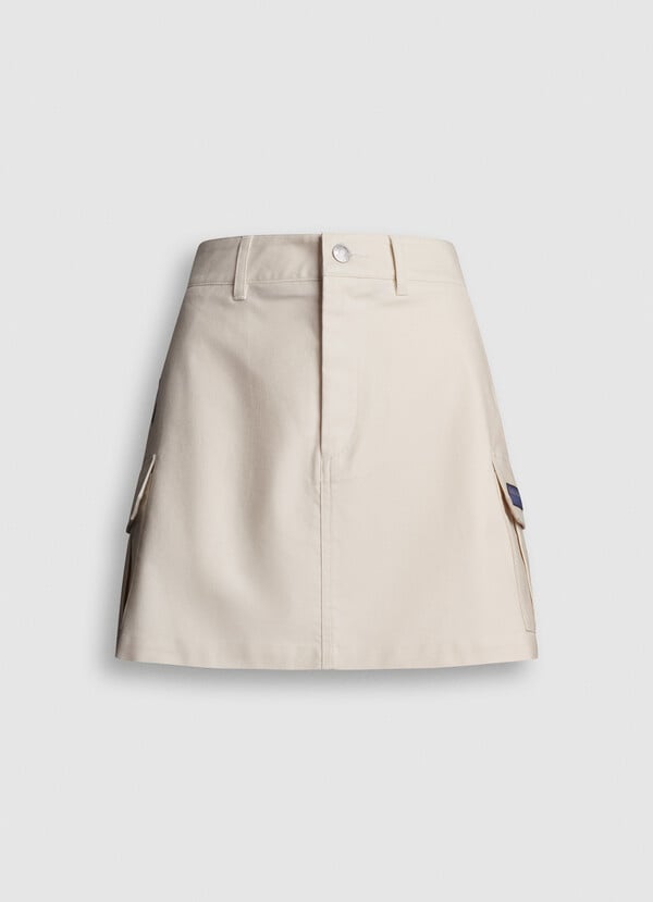 SHORT CARGO TWILL SKIRT