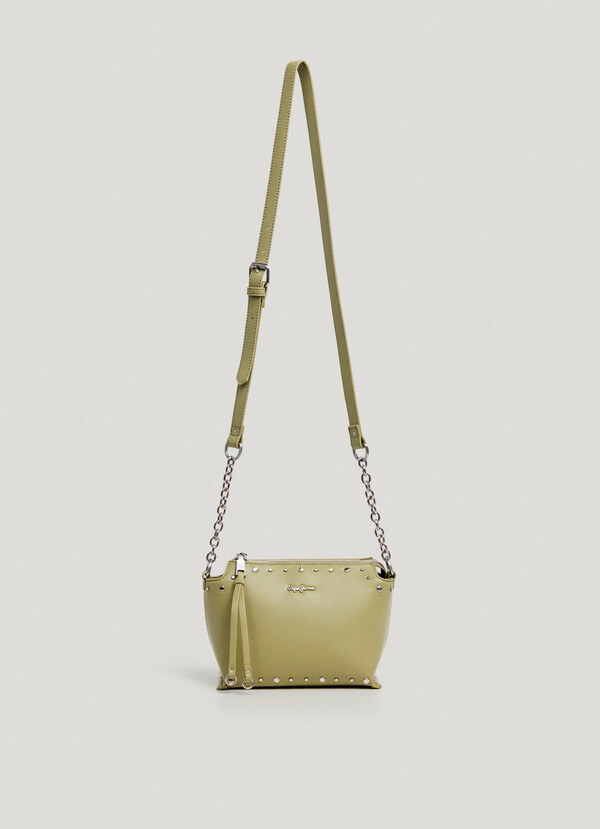 LEATHER EFFECT SHOULDER BAG