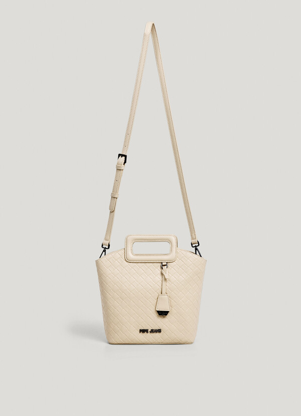 LEATHER EFFECT TOTE BAG