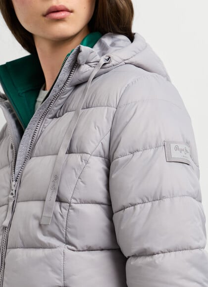 HOODED PADDED PUFFER JACKET
