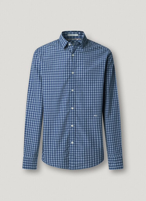REGULAR FIT CHECKED POPLIN SHIRT