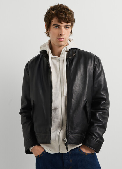 REGULAR FIT LEATHER JACKET