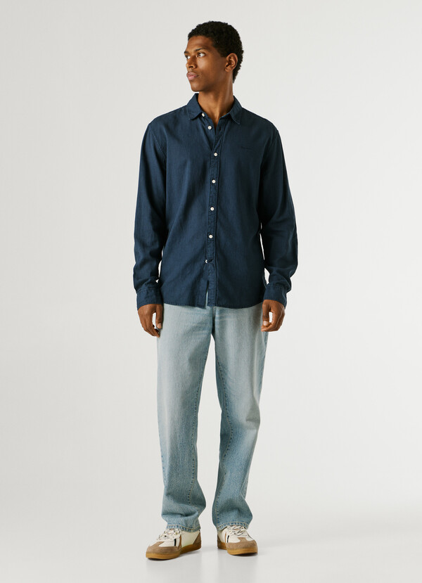 REGULAR FIT GARMENT DYED SHIRT