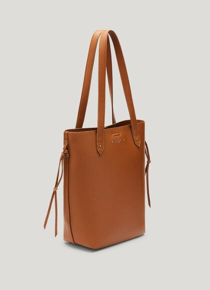 LEATHER EFFECT TOTE BAG