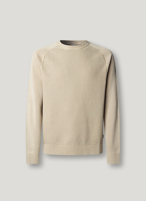 CREW NECK PIQU&Eacute; JUMPER
