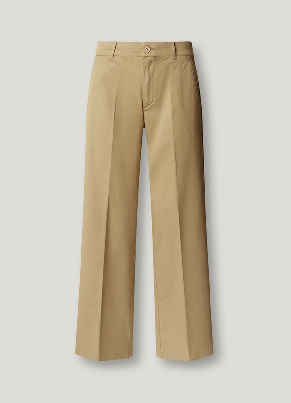 STRAIGHT MID-RISE TROUSERS