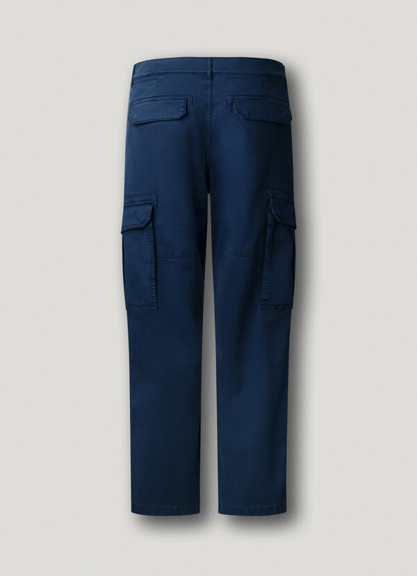 REGULAR FIT TWILL CARGO TROUSERS