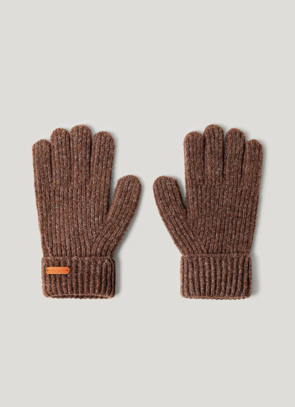 HERRINGBONE KNIT GLOVES