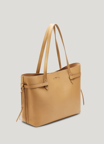 LEATHER EFFECT SHOPPER BAG