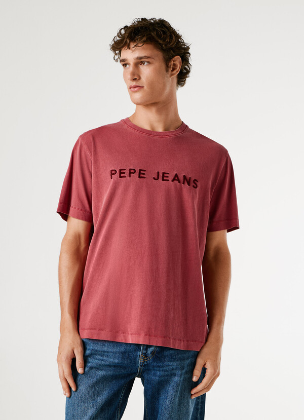 REGULAR FIT T-SHIRT WITH EMBROIDERED LOGO