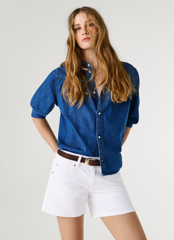 REGULAR FIT DENIM SHORTS