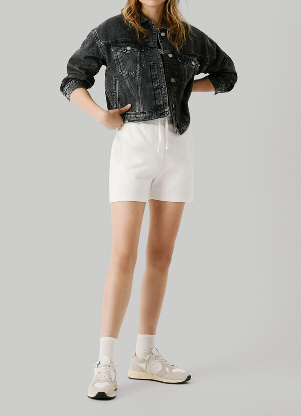 FLEECE SHORTS WITH ADJUSTABLE WAIST