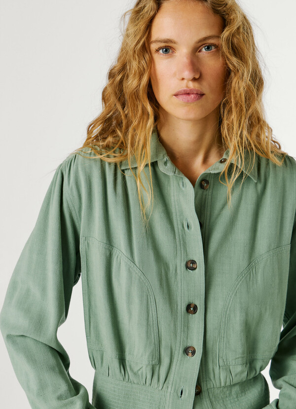 BOMBER JACKET WITH SHIRT COLLAR