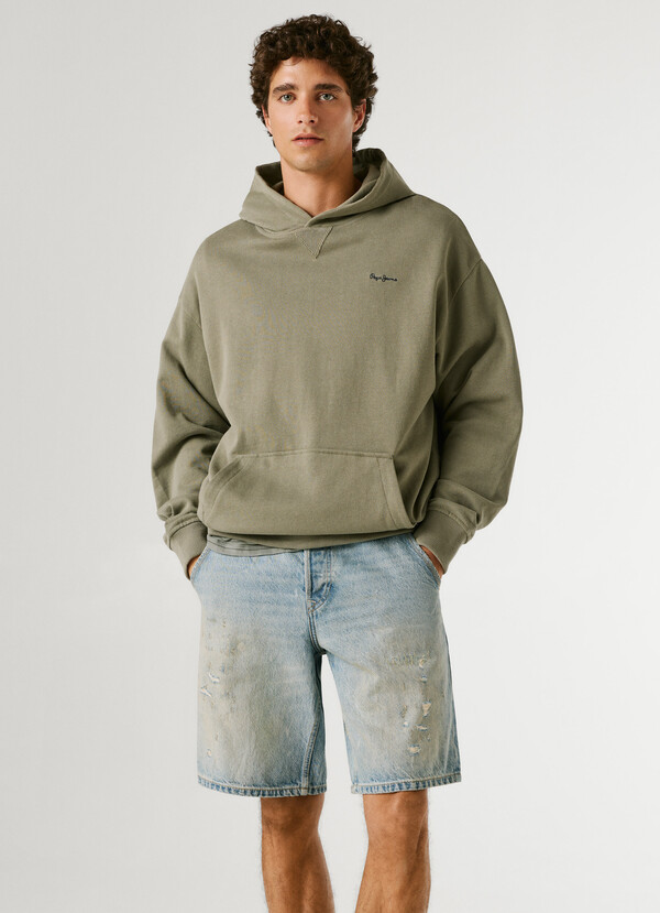 LOOSE FIT DENIM BERMUDA SHORTS