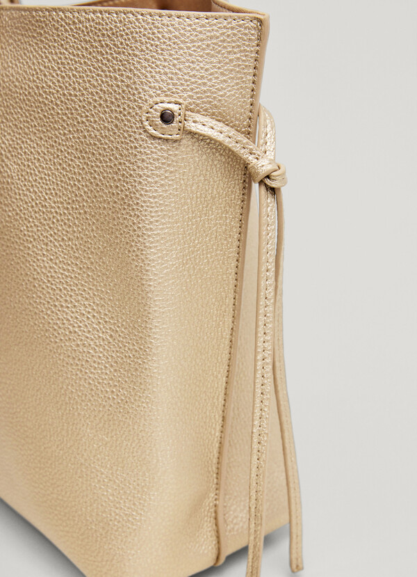 LEATHER EFFECT SHOPPER BAG