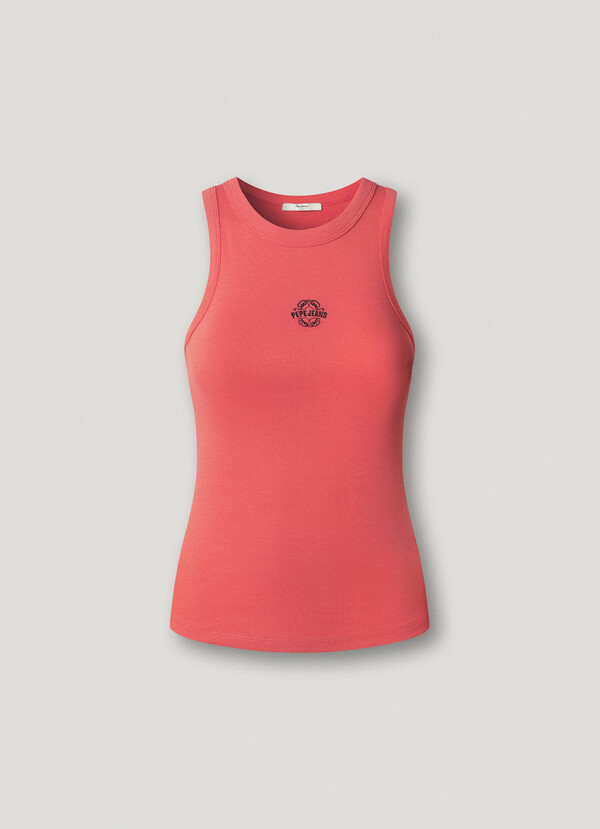 SLEEVELESS RIBBED TOP