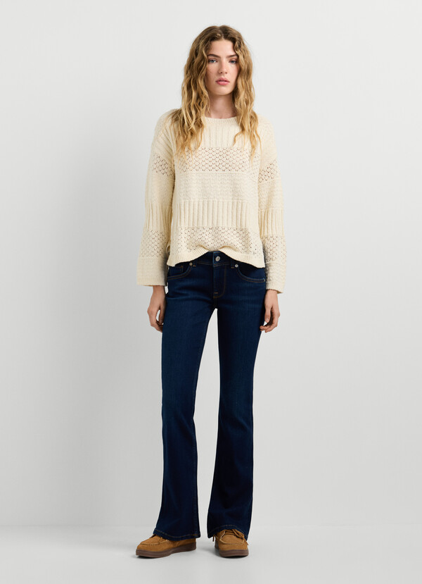 LOW-RISE FLARE FIT JEANS - PIMLICO